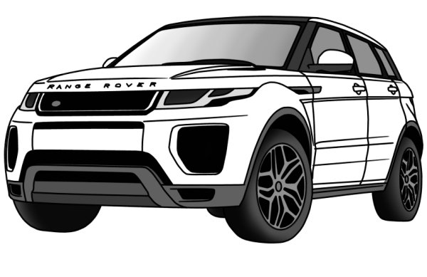Раскраска Рендж Ровер