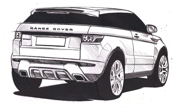 Раскраска Рендж Ровер Evoque