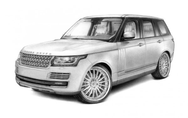 Раскраска Land Rover range Rover Vogue