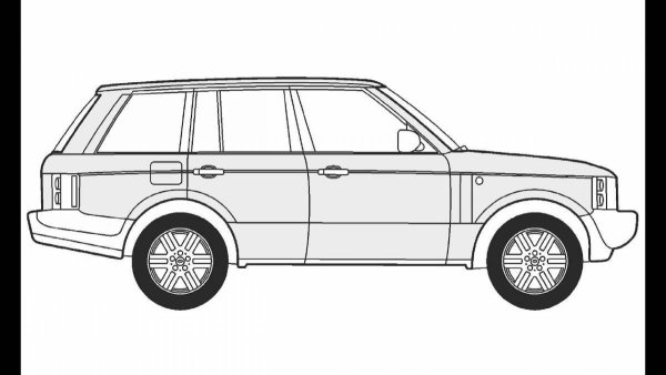 Range Rover Sport чертеж сбоку