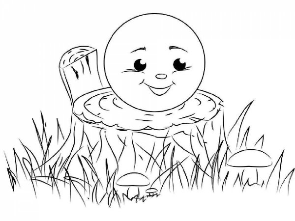 Русская народная сказка Колобок раскраска