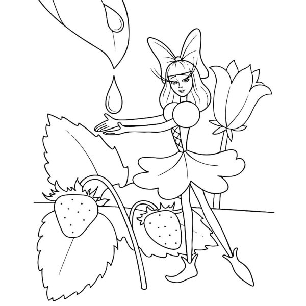 Дюймовочка рисунок