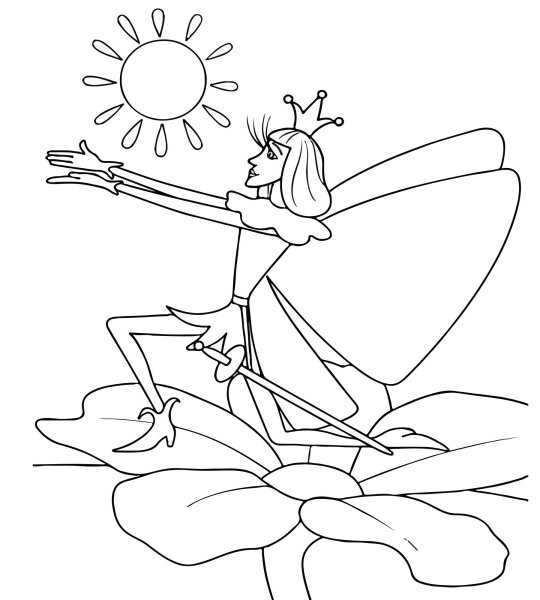 Ганс христиан Андерсен Дюймовочка раскраски