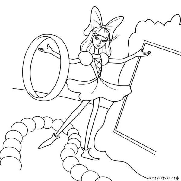 Дюймовочка раскраска для детей