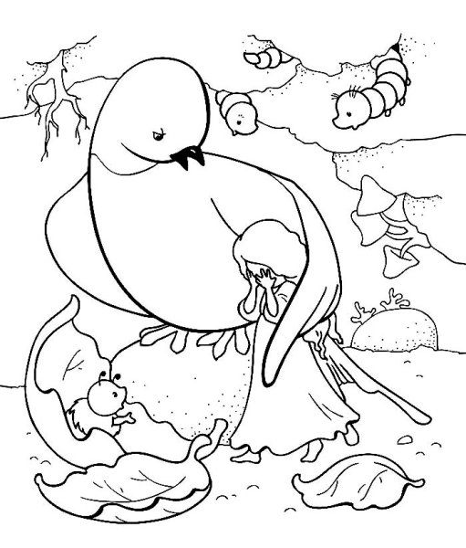 Дюймовочка раскраска