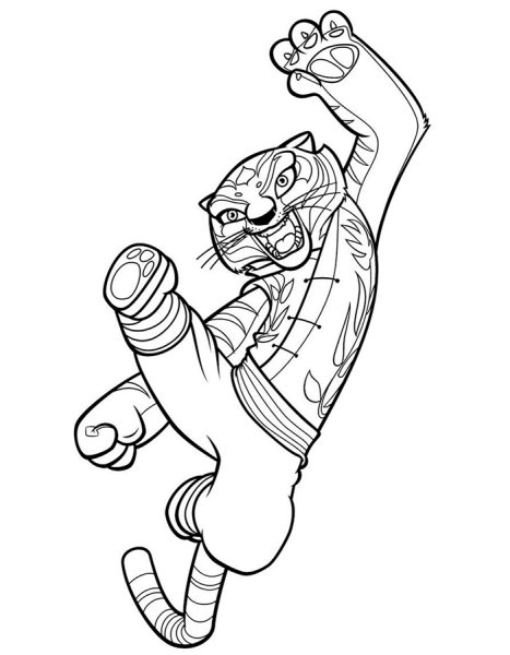 Раскраска кунг фу Панда 3