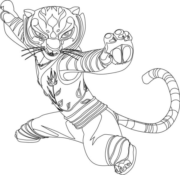 Раскраска Kung Fu Panda