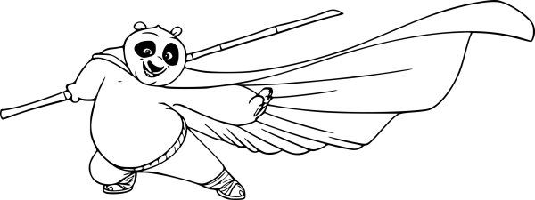 Кунг фу Панда раскраска