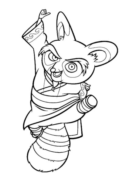 Кунг фу Панда раскраска