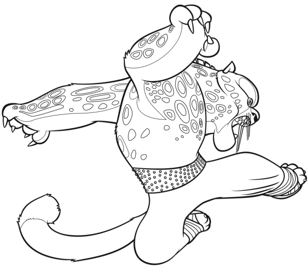 Кунг фу Панда раскраска