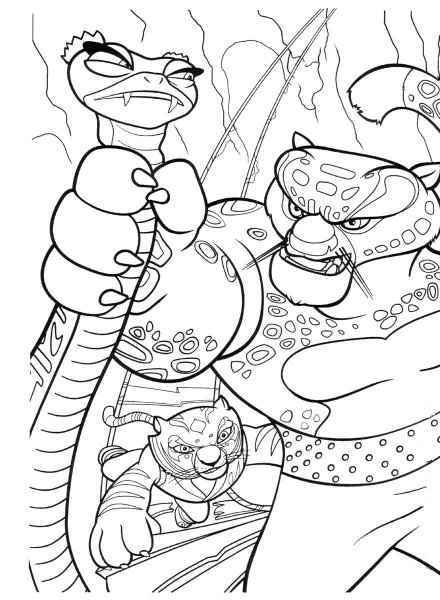 Раскраска кунг фу Панда тайлунг