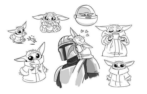 Раскраска Звездные войны Оби Ван Кеноби