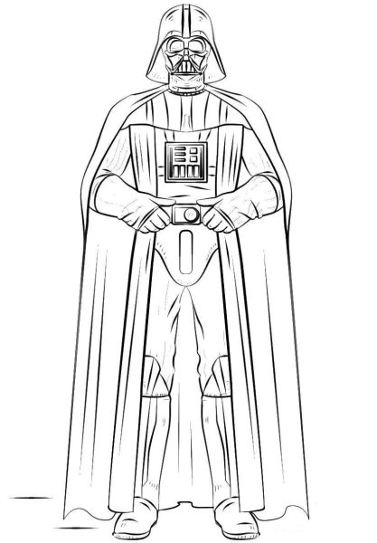 Раскраски Звёздные войны Дарт Вейдер