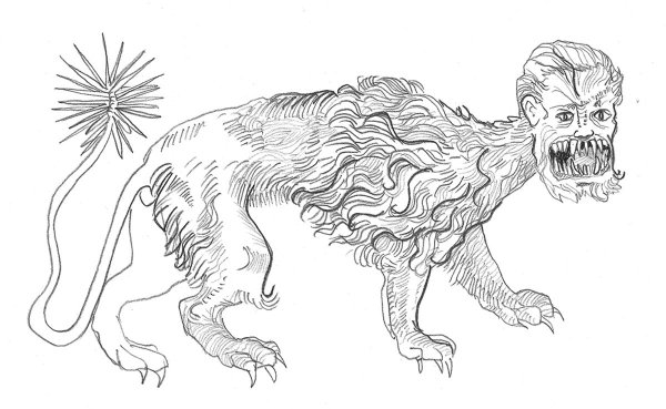 Раскраска страшные существа