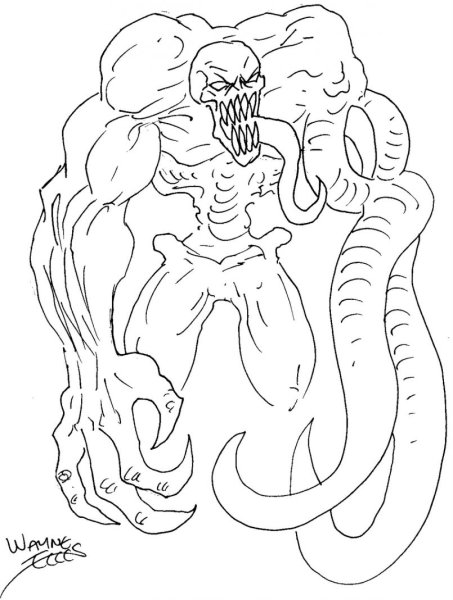 Раскраска самые страшные монстры