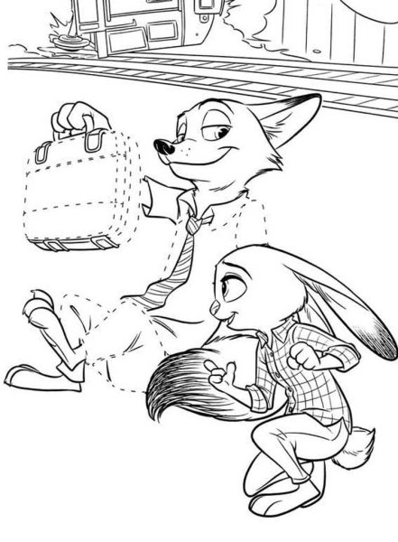 Зверополис Джуди Хопс раскраска