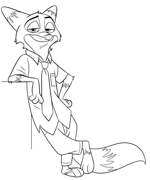 Раскраска Джуди Хопс из Зверополиса