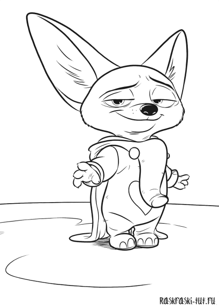 Раскраски Зверополис сложные