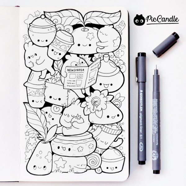 Рисунки для скетчбука для раскрашивания