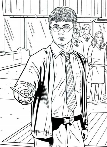 Гарри Поттер рисунки разукрашки