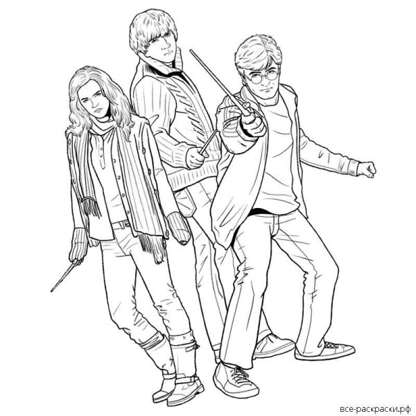 Раскраска Гарри Поттер