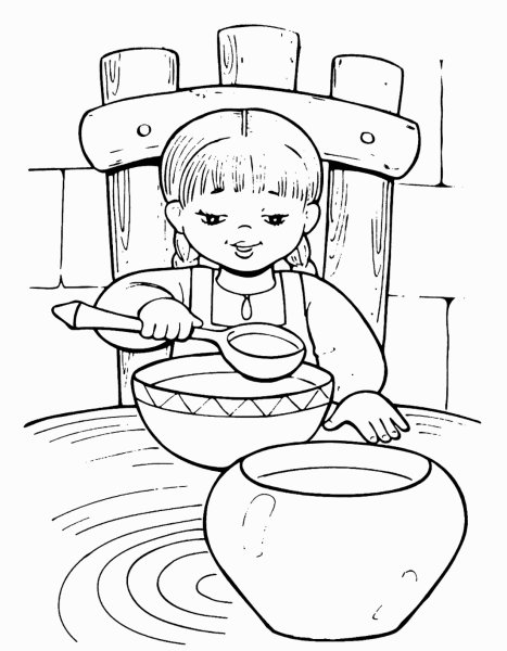 Сказка-раскраска "три медведя"