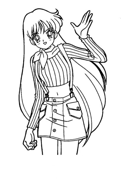 Раскраска Сейлор Мун Манга