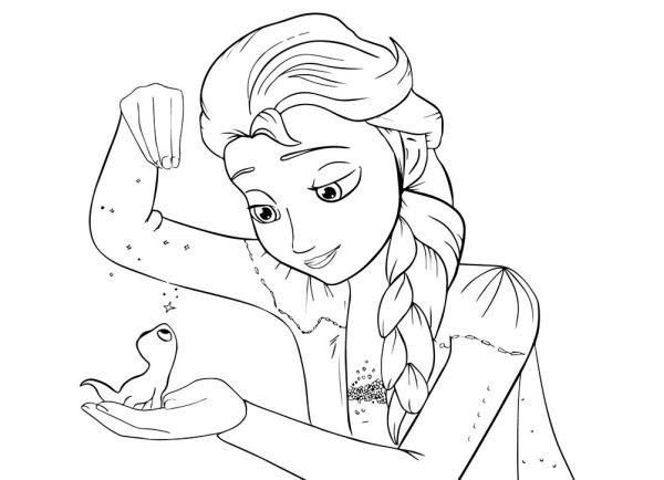 Раскраска Эльза Холодное сердце 2