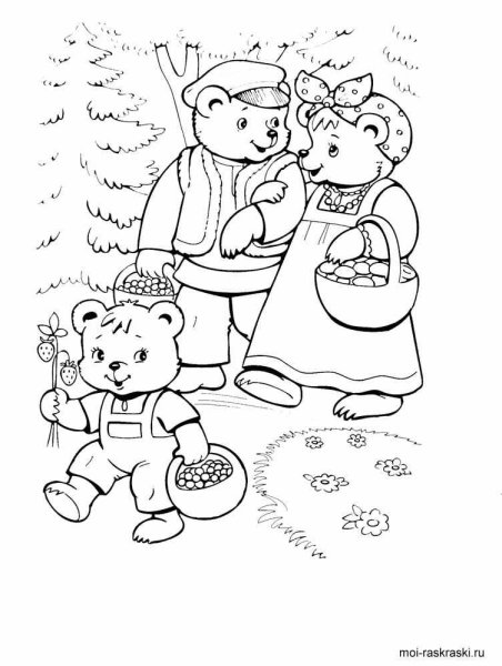 Задания к сказке три медведя для детей