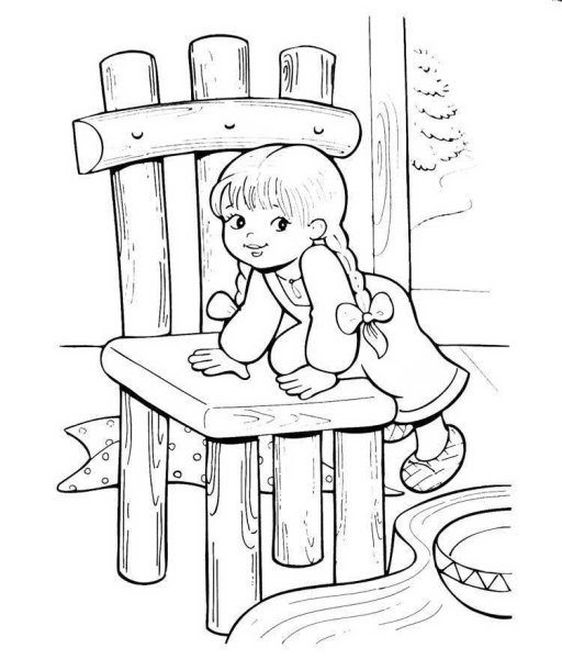 Раскраска из сказки три медведя