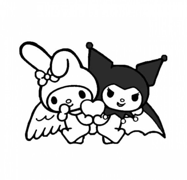 Kuromi черно белая