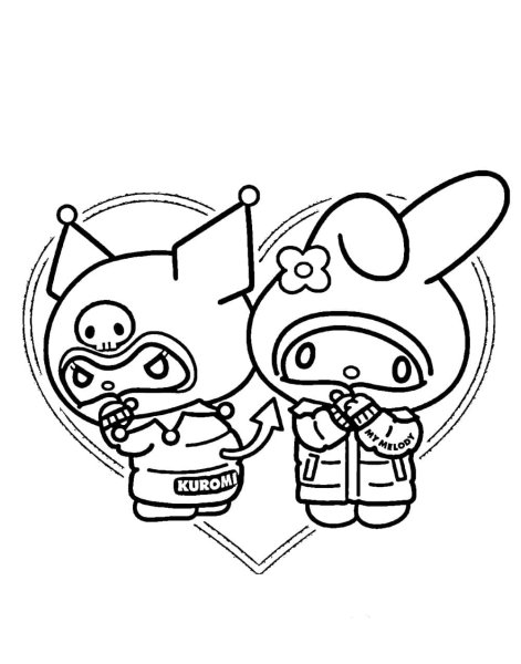 My Melody раскраска