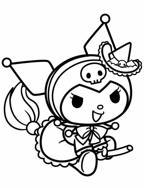 Маленькая Kuromi раскраска