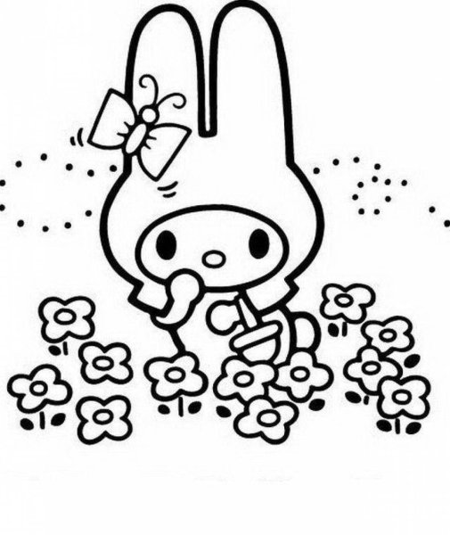 My Melody раскраска
