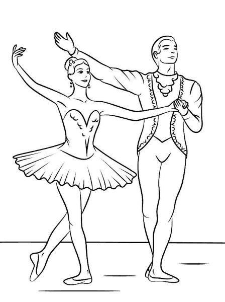 Раскраска Барби балерина