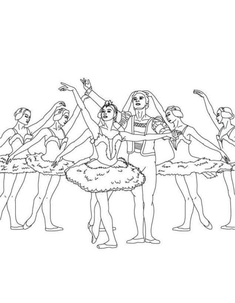 Раскраска "балерины"