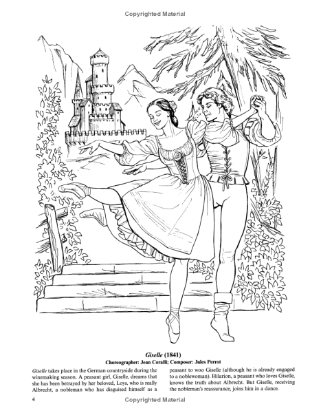 Балерина раскраска для детей