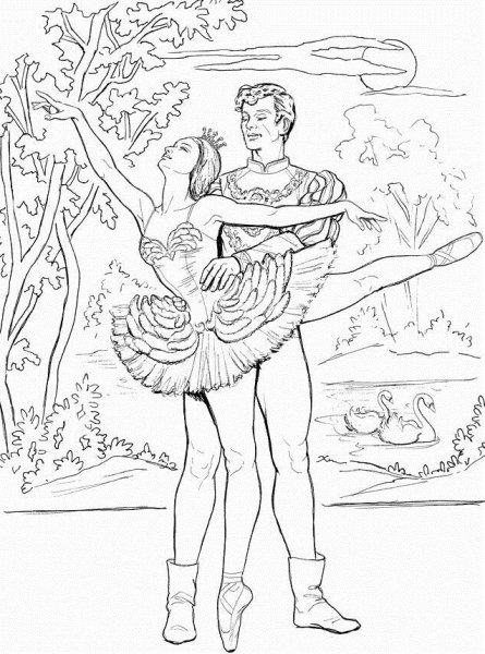 Раскраска театр балет