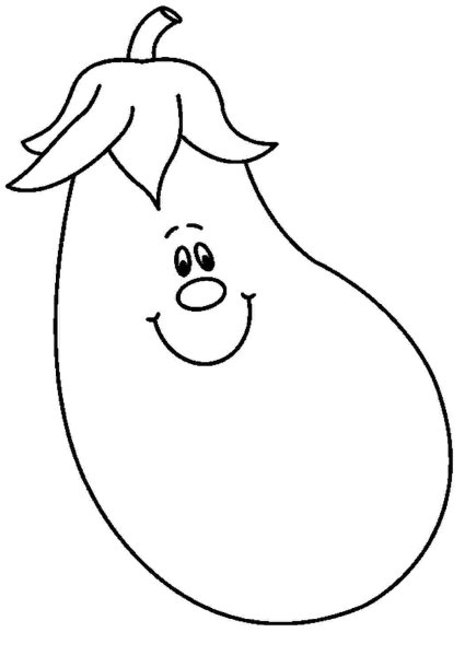 Раскраска овощи баклажан