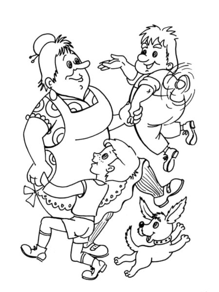 Раскраски малыш и Карлон