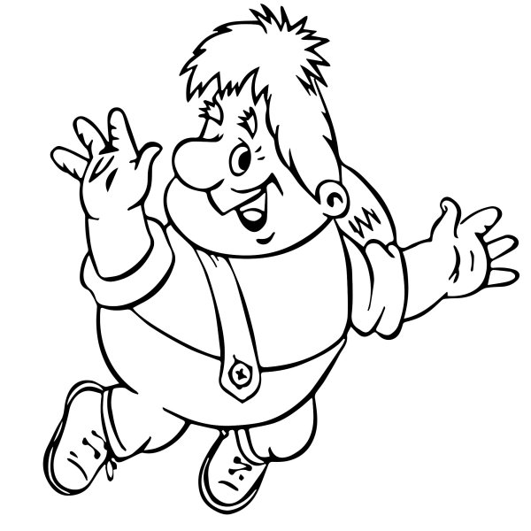 Карлсон раскраска для детей