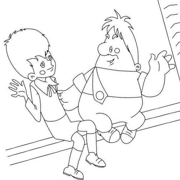 Раскраска Карлсон Формат а4