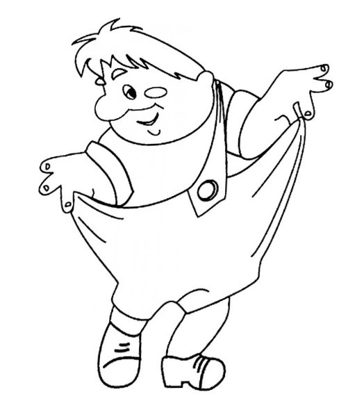 Малыш и Карлсон. Раскраска