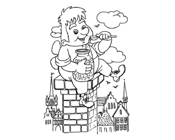 Карлсон раскраска