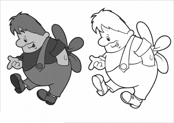 Карлсон рисунок карандашом