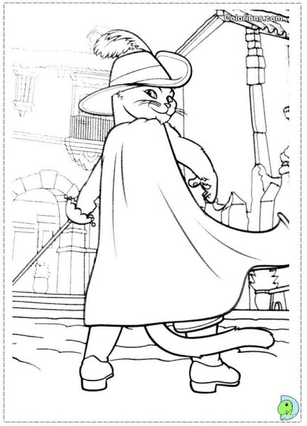 Раскраска по сказке кот в сапогах
