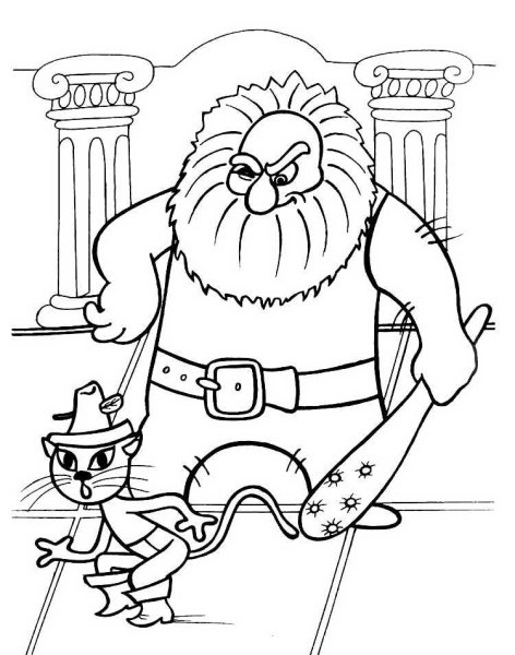 Кот в сапогах рисунок