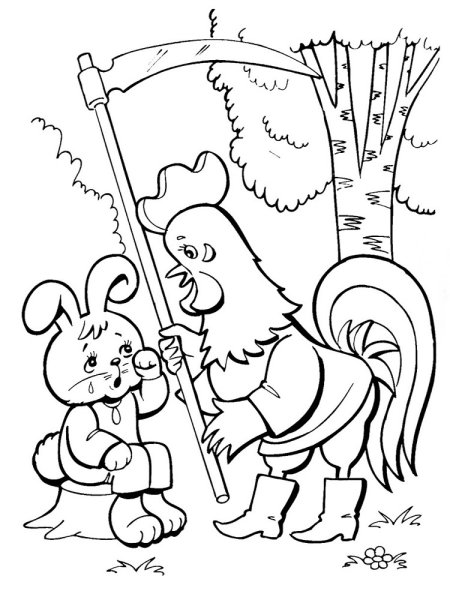 Лиса и Колобок раскраска