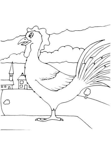 Сказка о золотом петушке Пушкин раскраска