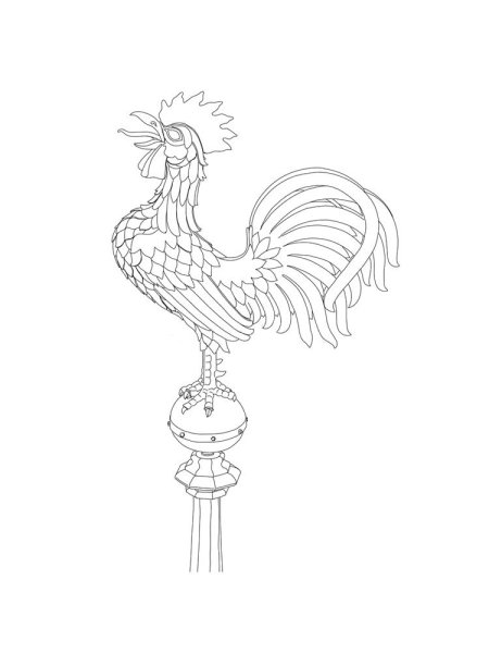 Сказка о золотом петушке Пушкин раскраска